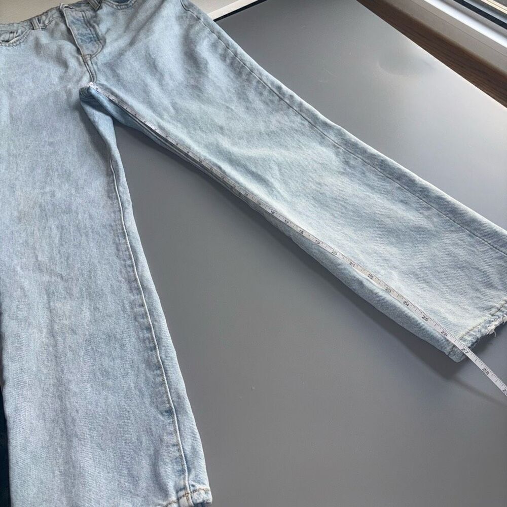 Lovers + Friends Reece High Rise Rigid Slim Straight Jeans In Palms 28 - Picture 11 of 15